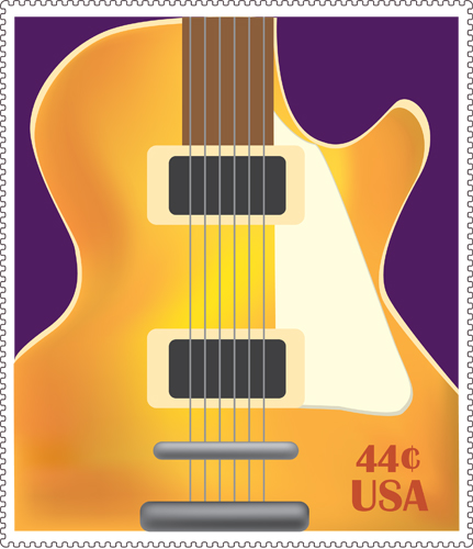 guitar stamp